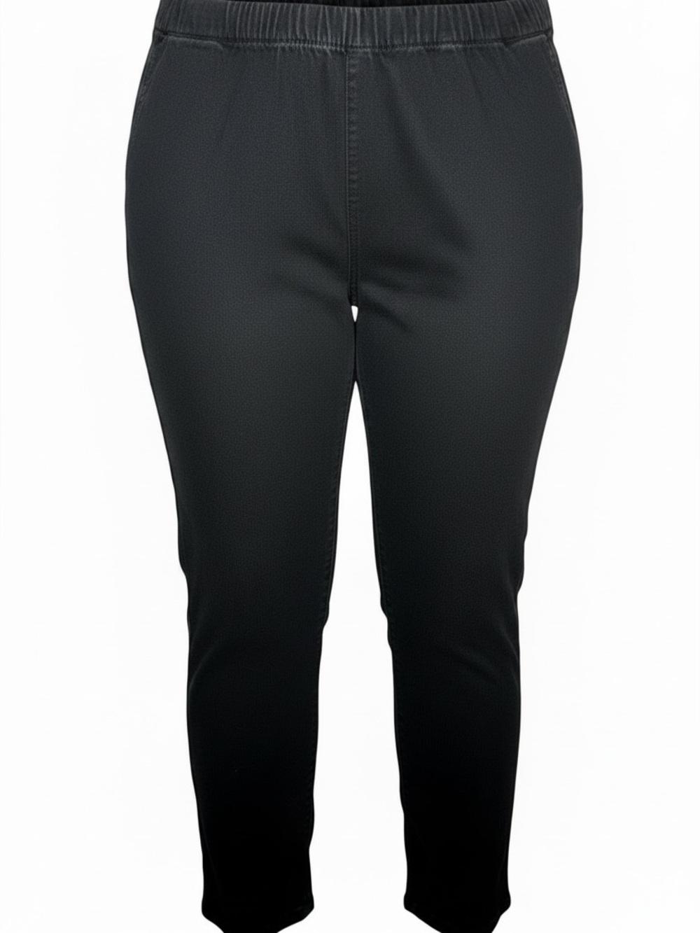 DG2 by Diane Gilman SZ L Pull On Stretch Jeans Charcoal Black